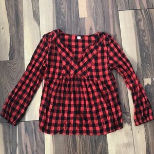 Old Navy Buffalo check blouse